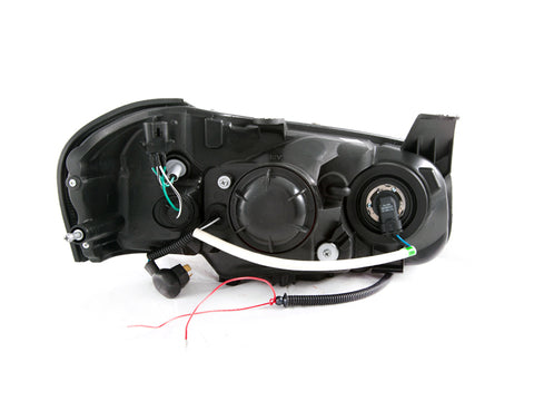 ANZO 2002-2003 Nissan Maxima Crystal Headlights w/ Halo Black - 121113