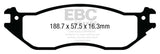 EBC 04-07 Ford Econoline E150 4.6 Yellowstuff Front Brake Pads - DP43002R