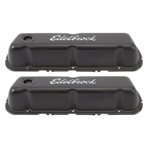Edelbrock Valve Cover Signature Series Ford 260-289-302-351W CI V8 Black - 4603