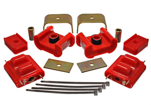 Energy Suspension 73-84 K5 Blazer 4WD Fullsize Red Complete Motor&Trans Mount Set Zinc Finish - 3.1124R