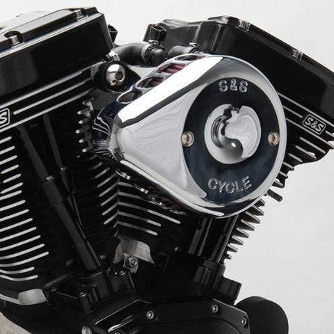 S&S Cycle 01-15 Fuel-Injected Softail Models Stealth Air Cleaner Kit w/ Chrome Mini Teardrop Cover - 170-0441