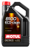 Motul 5L Synthetic Engine Oil 8100 0W20 Eco-Clean - 108862