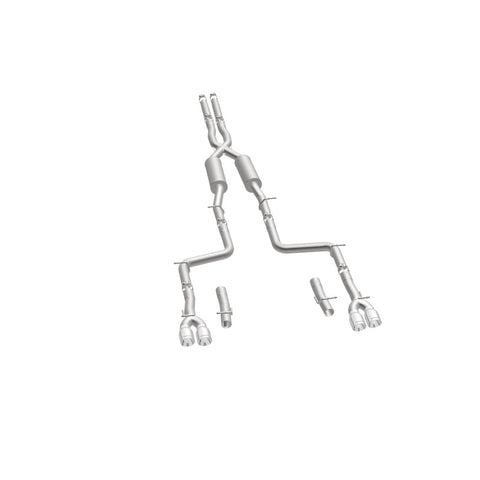 MagnaFlow Cat-Back, SS, 2.5in, Quad Split Rear 3.5in Tip 2015 Dodge Challenger 3.6L V6 - 19217