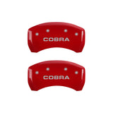 MGP Rear set 2 Caliper Covers Engraved Rear Cobra Red finish silver ch - 10010RCOBRD