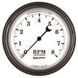 AutoMeter Gauge Tachometer 3-3/8in. 8K RPM In-Dash Old Tyme White II - 1297