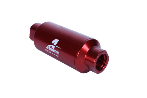 Aeromotive In-Line Filter - (AN-10) 10 Micron Microglass Element Red Anodize Finish - 12340