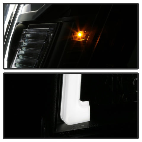 Spyder 04-15 Nissan Titan / 04-07 Nissan Armada V2 Projector Headlights - Black PRO-YD-NTI04-DRL-BK - 5085504