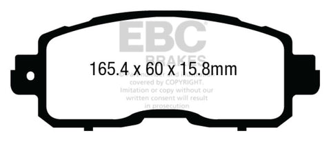 EBC 13+ Nissan Altima 2.5 (L33) Sedan Ultimax2 Front Brake Pads - UD1650