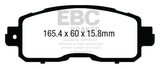 EBC 13+ Nissan Altima 2.5 (L33) Sedan Yellowstuff Front Brake Pads - DP43011R