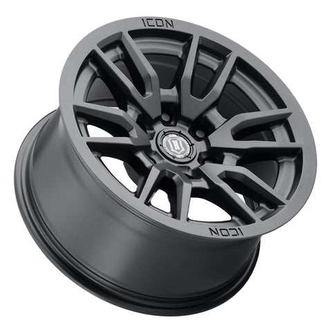 ICON Vector 6 17x8.5 6x5.5 25mm Offset 5.75in BS 95.1mm Bore Satin Black Wheel - 2417859057SB