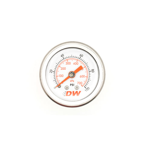 DeatschWerks 0-100 PSI 1/8in NPT Mechanical Fuel Pressure Gauge - 6-01-G