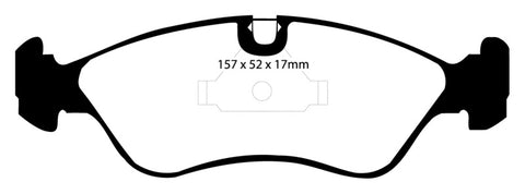 EBC 99-02 Daewoo Lanos 1.6 Chassis -447433 Yellowstuff Front Brake Pads - DP4760R