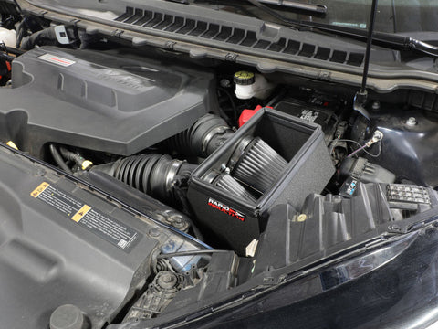 Rapid Induction Cold Air Intake System w/Pro Dry S Filter 19-20 Ford Edge V6 2.7L (tt) - 52-10003D