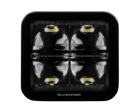 Hella Universal Black Magic 3.2in L.E.D. Cube Kit - Spot Beam - 358176821