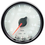 Autometer Spek-Pro Gauge Nitrous Press 2 1/16in 1600psi Stepper Motor W/Peak & Warn Wht/Blk - P32012