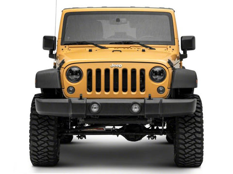 Raxiom 07-18 Jeep Wrangler JK 7-In LED Headlights- Blk Housing (Clear Lens) - J154695