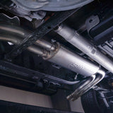 Stainless Works 2015-18 F-150 Exhaust X-Pipe Resonator Muffler Exits In Front Of Passenger Rear Tire - FT15CBFT