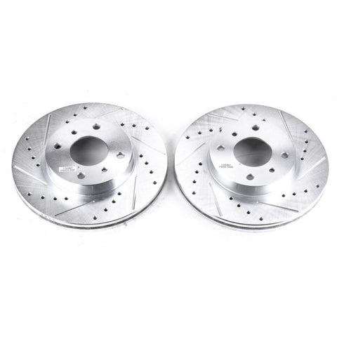 Power Stop 99-02 Infiniti G20 Front Evolution Drilled & Slotted Rotors - Pair - JBR557XPR