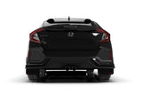 Rally Armor 17-19 Honda Civic Sport & Touring (Hatch) Black UR Mud Flap w/ Red Logo - MF51-UR-BLK/RD