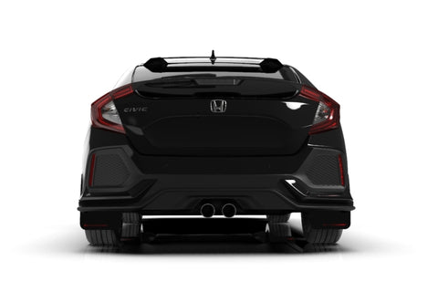 Rally Armor 17-19 Honda Civic Sport & Touring (Hatch) Black UR Mud Flap w/ Red Logo - MF51-UR-BLK/RD