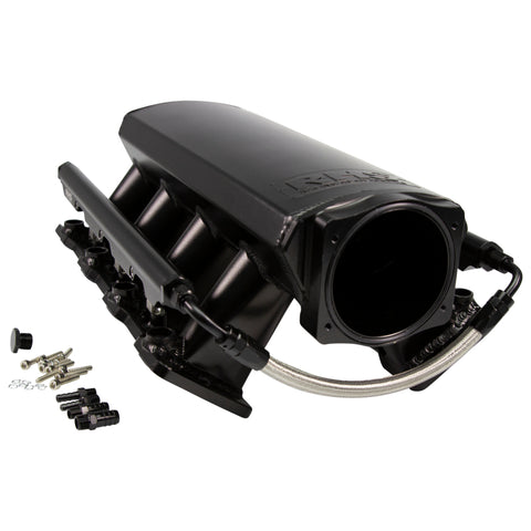 Fast Intake Manifold, Rhs Sheet Met Al, Ls Cathedral Port, Black W/ Fuel Rail Kit - 10902