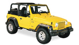Bushwacker 97-06 Jeep TJ Fender Flares Large Pocket Style Euro Ribicon Conversion Package - Black - 10913-07