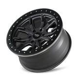 Dirty Life 9303 DT-1 17x9/5x127 BP/-38mm Offset/78.1mm Hub Matte Gunmetal Wheel - Beadlock - 9303-7973MGT38