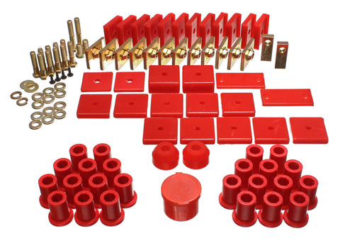 Energy Suspension 64-78 Toyota FJ40 Land Cruiser Red Hyper-Flex Master Bushing Set - 8.18105R
