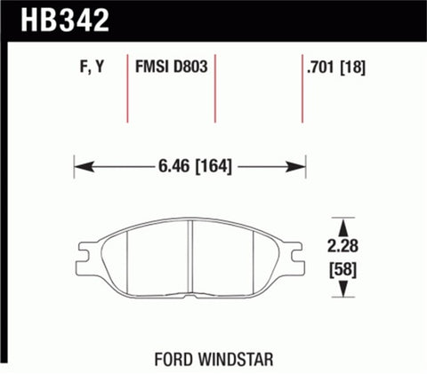 Hawk LTS Street Brake Pads - HB342Y.701