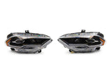 Raxiom 18-23 Ford Mustang GT EcoBoost LED Projector Headlights- Blk Housing (Clear Lens) - 412122