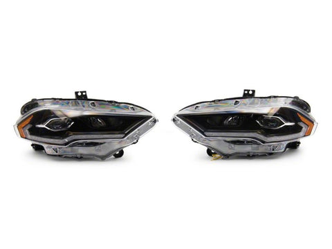 Raxiom 18-23 Ford Mustang GT EcoBoost LED Projector Headlights- Blk Housing (Clear Lens) - 412122