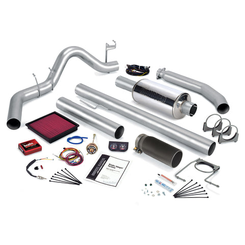 Banks Power 02 Dodge 5.9L 245Hp Ext Cab Stinger System - SS Single Exhaust w/ Black Tip - 49372-B