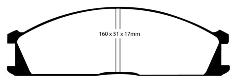 EBC 98-04 Nissan Frontier 2.4 2WD Greenstuff Front Brake Pads - DP6691
