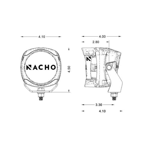 ARB NACHO Quatro Spot 4in. Offroad LED Light - Pair - PM431