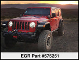 EGR 2018 jeep Wrangler JL SlimLine In-Channel WindowVisors Set of 4 - Dark Smoke - 575251