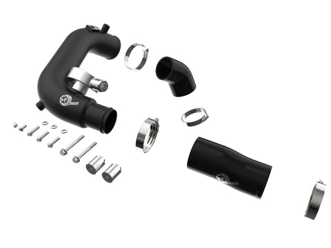 aFe BladeRunner 2 1/2in Intercooler Hot Side Charge Pipe 18-21 Jeep Wrangler JL L4-2.0L (t) - Black - 46-20468-B