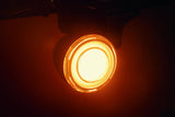 Kuryakyn Tracer L.E.D. Front Turn Signal Insert, White/Amber Light, Smoke Lens 1157 - 2902