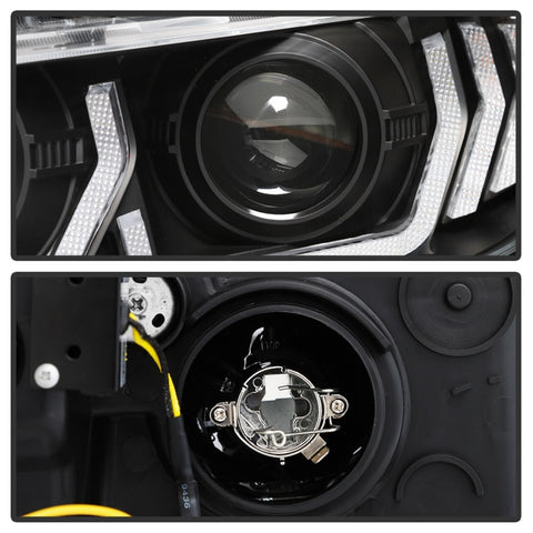 Spyder 16-18 Honda Civic 4Dr w/LED Seq Turn Sig Lights Proj Headlight - Black - PRO-YD-HC16-SEQ-BK - 5086099