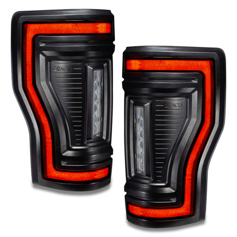 Oracle Lighting 17-22 Ford F-250/350 (Black Series) Flush Mount LED Tail Lights - 5896-504-T