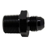 DeatschWerks 6AN Male Flare to 3/8in Male NPT Adapter - Anodized Matte Black - 6-02-0902-B