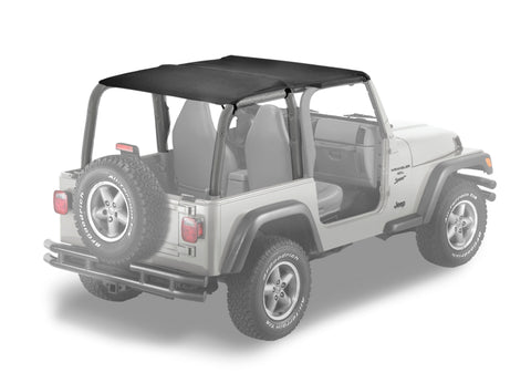 Bestop 97-02 Jeep Wrangler TJ Strapless Safari Bikini (Black Denim) - 52530-15