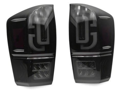 Raxiom 16-23 Toyota Tacoma XW Series Sequential LED Tail Lights- Black Housing/ Smoked Lens - TT30330