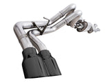 AWE Tuning 16-22 Toyota Tacoma 0FG Cat-Back Exhaust w/ BashGuard - Dual Diamond Black Tips - 3015-33826