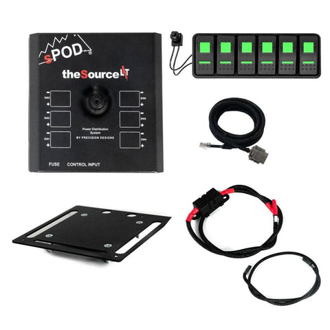 sPOD SourceLT Modular w/Green LED for 36in Battery Cables - SLMOD36G