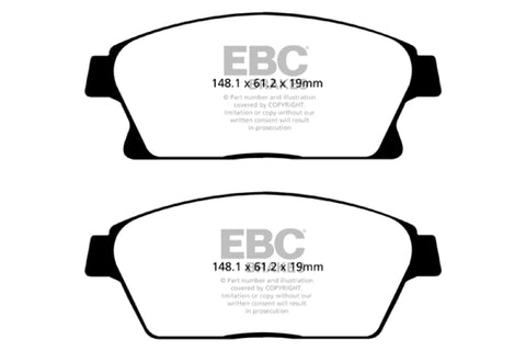 EBC 13+ Buick Encore 1.4 Turbo Greenstuff Front Brake Pads - DP22067