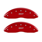 MGP 4 Caliper Covers Engraved Front & Rear MGP Red finish silver ch - 10243SMGPRD