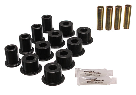 Energy Suspension 95-97 Toyota Tacoma / 89 4Runner / 89-95 Pick Up Black Rear Leaf Spring Shackle Bu - 8.2108G