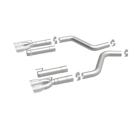 MagnaFlow Axle-Back, SS, 3in, Quad Split Rear 3.5 Tips 2015 Dodge Challenger incl SRT Hellcat - 19206