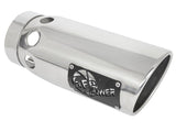 aFe Large Bore-HD 5 IN 409 SS DPF-Back Exhaust System w/Polished Tip 20-21 GM Truck V8-6.6L - 49-44125-P
