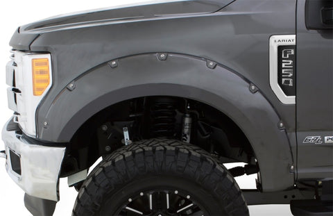 Bushwacker 17-18 Ford F-250 Super Duty Pocket Style Flares 4pc - Oxford White - 20942-12
